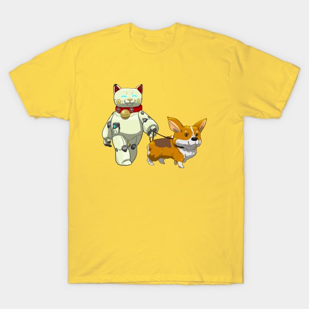 Nekobo the bot dog-sitter T-Shirt by FredPC